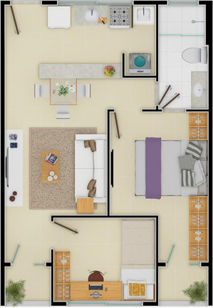 Imagem Apartamento com 2 Quartos à Venda, 44 m² em Guararapes - Fortaleza Imagem Apartamento com 2 Quartos à Venda, 44 m² em Guararapes - Fortaleza
