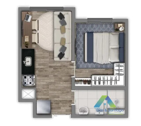 Imagem Apartamento com 1 Quarto à Venda, 24 m² em Jardim Santa Emília - São Paulo