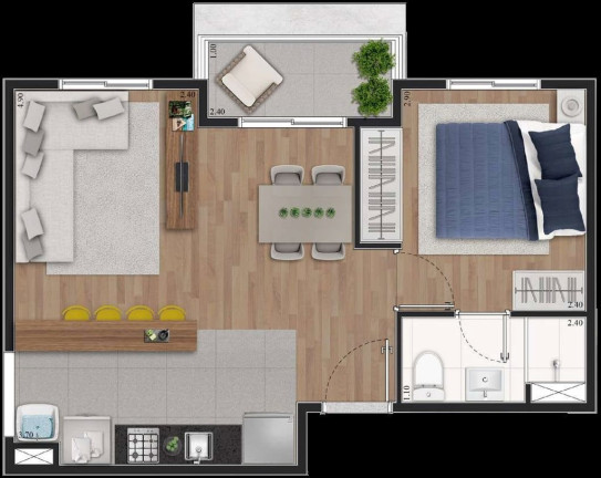 Imagem Apartamento com 2 Quartos à Venda, 49 m² em Vila Santa Catarina - São Paulo Imagem Apartamento com 2 Quartos à Venda, 49 m² em Vila Santa Catarina - São Paulo