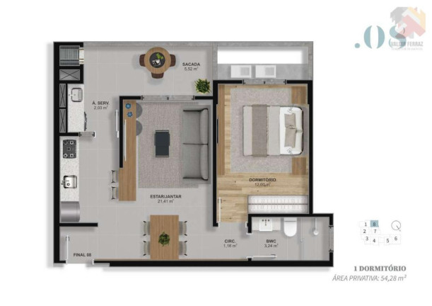 Imagem Apartamento com 2 Quartos à Venda, 71 m² em Barreiros - São José