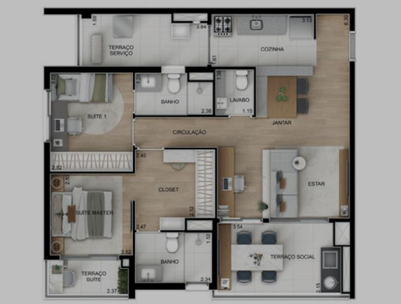 Imagem Apartamento com 3 Quartos à Venda, 80 m² em Alto Do Ipiranga - São Paulo