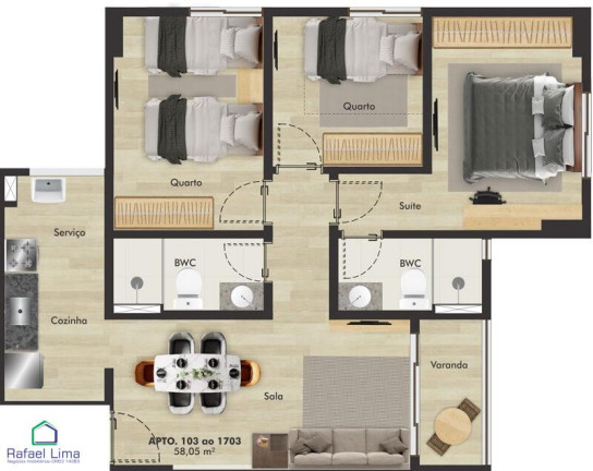 Apartamento com 2 Quartos à Venda,  em Jardim São Paulo - Recife