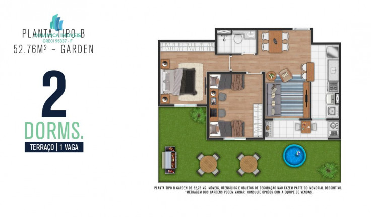 Apartamento com 2 Quartos à Venda, 52 m² em Capela - Vinhedo