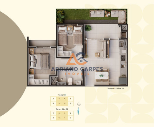 Imagem Imóvel com 2 Quartos à Venda, 67 m² em Centro - Penha Imagem Imóvel com 2 Quartos à Venda, 67 m² em Centro - Penha