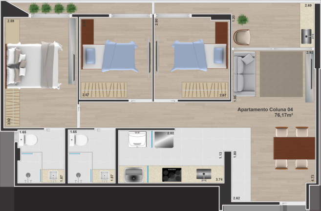 Imagem Apartamento com 3 Quartos à Venda, 76 m² em Intermares - Cabedelo Imagem Apartamento com 3 Quartos à Venda, 76 m² em Intermares - Cabedelo