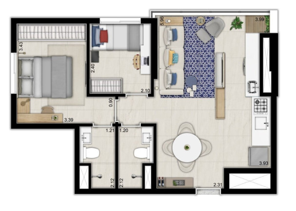 Imagem Apartamento com 3 Quartos à Venda, 59 m² em Ipiranga - São Paulo