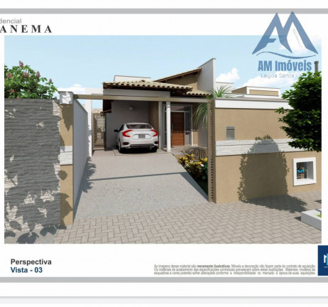 Imagem Casa com 3 Quartos à Venda, 180 m² em Ipanema - Lagoa Santa Imagem Casa com 3 Quartos à Venda, 180 m² em Ipanema - Lagoa Santa