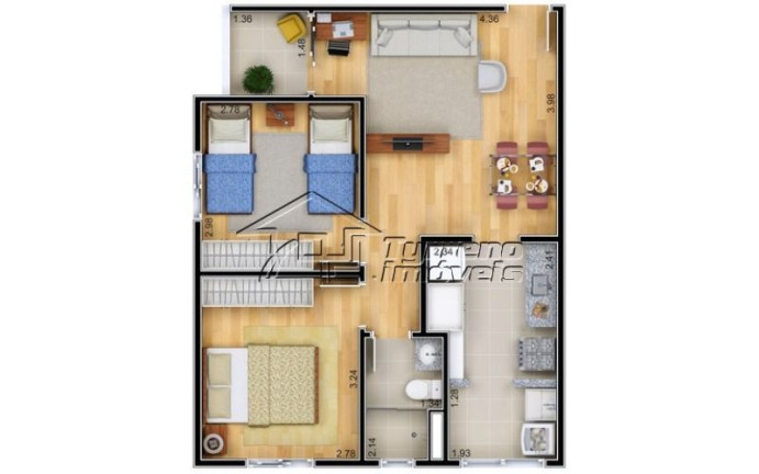 Imagem Apartamento com 2 Quartos à Venda, 53 m² em Jardim Oriente - São José Dos Campos