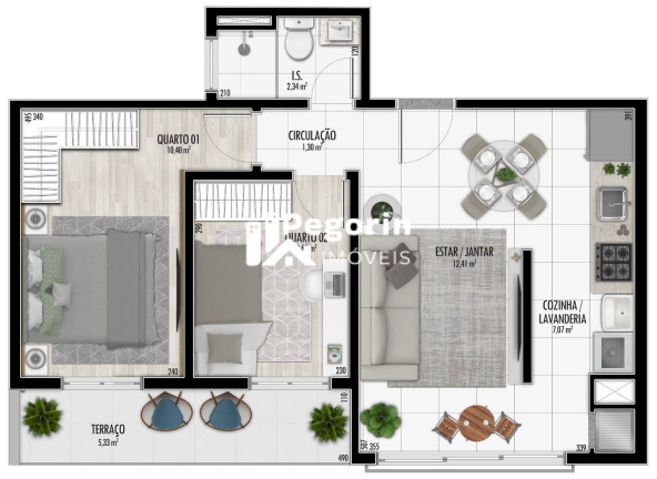 Imagem Apartamento com 2 Quartos à Venda, 48 m² em Santa Cândida - Curitiba