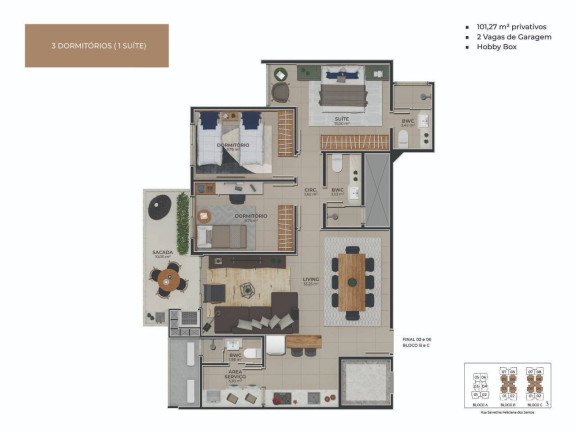 Imagem Apartamento com 3 Quartos à Venda, 108 m² em Itacorubi - Florianópolis Imagem Apartamento com 3 Quartos à Venda, 108 m² em Itacorubi - Florianópolis