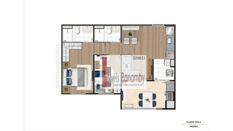 Imagem Apartamento com 3 Quartos à Venda, 67 m² em Campestre - Santo André