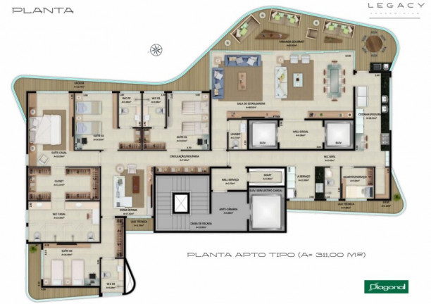 Imagem Apartamento com 4 Quartos à Venda, 330 m² em Aldeota - Fortaleza