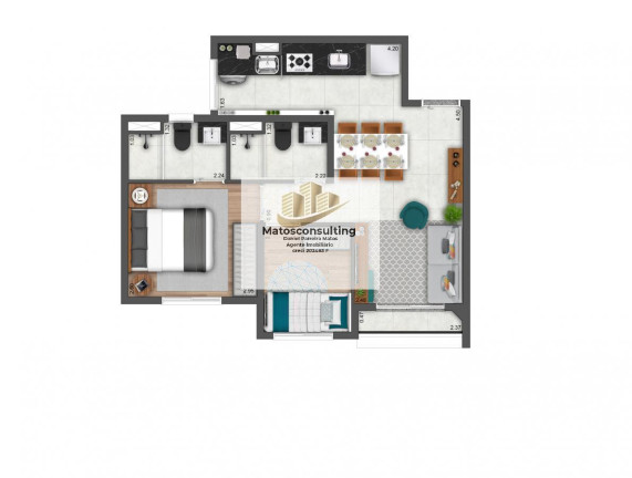 Imagem Imóvel com 2 Quartos à Venda, 45 m² em Vila Lídia - Campinas Imagem Imóvel com 2 Quartos à Venda, 45 m² em Vila Lídia - Campinas