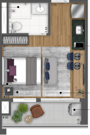 Imagem Apartamento com 1 Quarto à Venda, 40 m² em Mirandópolis - São Paulo Imagem Apartamento com 1 Quarto à Venda, 40 m² em Mirandópolis - São Paulo