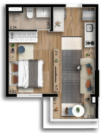 Imagem Studio com 1 Quarto à Venda, 25 m² em Centro - Osasco