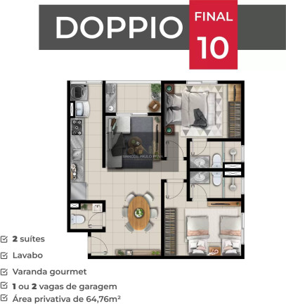 Imagem Apartamento com 2 Quartos à Venda, 64 m² em Atibaia Jardim - Atibaia Imagem Apartamento com 2 Quartos à Venda, 64 m² em Atibaia Jardim - Atibaia