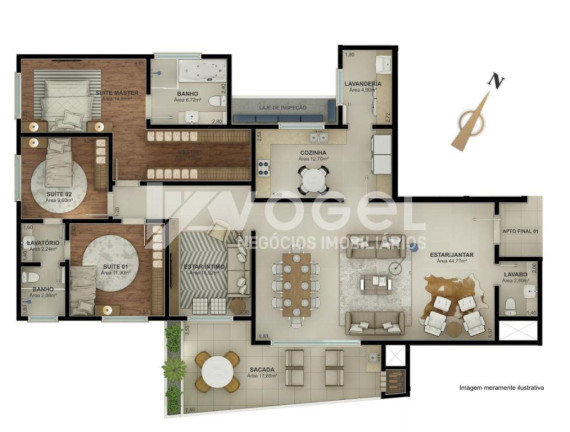 Imagem Apartamento com 3 Quartos à Venda, 132 m² em Morro Do Espelho - Sao Leopoldo Imagem Apartamento com 3 Quartos à Venda, 132 m² em Morro Do Espelho - Sao Leopoldo