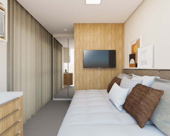 Imagem Apartamento com 1 Quarto à Venda, 24 m² em Mercês - Curitiba