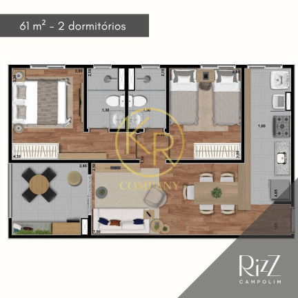 Imagem Apartamento com 2 Quartos à Venda, 57 m² em Parque Campolim - Sorocaba Imagem Apartamento com 2 Quartos à Venda, 57 m² em Parque Campolim - Sorocaba