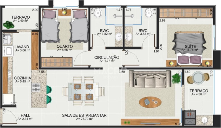 Imagem Apartamento com 2 Quartos à Venda, 81 m² em Centro - Jaraguá Do Sul