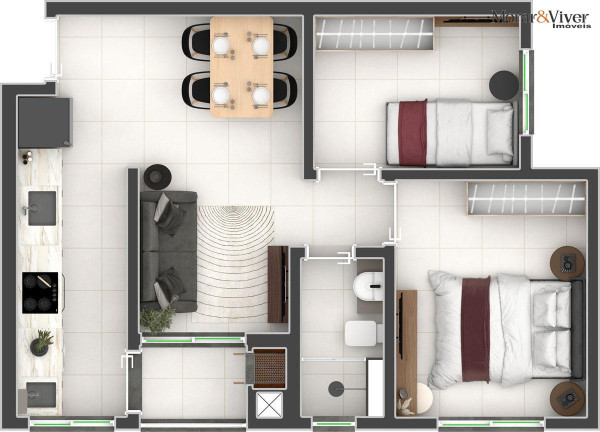 Imagem Apartamento com 2 Quartos à Venda, 54 m² em Vargem Grande - Pinhais Imagem Apartamento com 2 Quartos à Venda, 54 m² em Vargem Grande - Pinhais