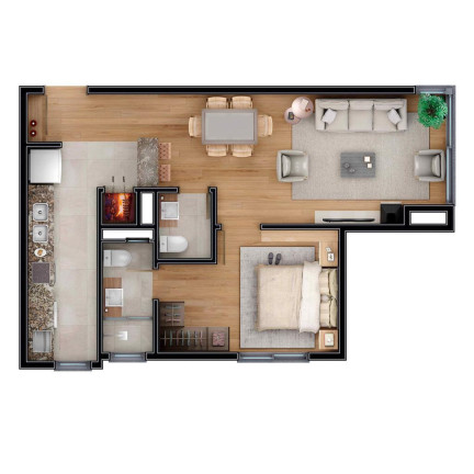 Imagem Apartamento com 1 Quarto à Venda, 55 m² em Carniel - Gramado Imagem Apartamento com 1 Quarto à Venda, 55 m² em Carniel - Gramado