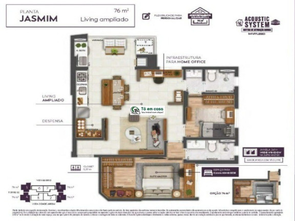 Imagem Imóvel com 2 Quartos à Venda, 74 m² em Jardim Satélite - São José Dos Campos
