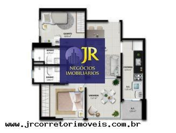 Imagem Apartamento com 2 Quartos à Venda, 60 m² em Jockey De Itaparica - Vila Velha