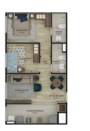 Imagem Apartamento com 2 Quartos à Venda, 56 m² em Centro - Novo Hamburgo Imagem Apartamento com 2 Quartos à Venda, 56 m² em Centro - Novo Hamburgo