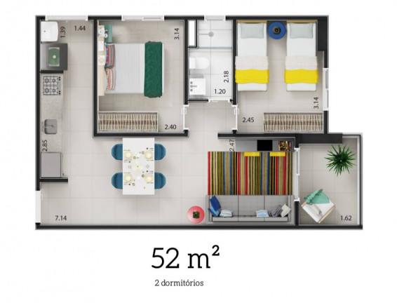 Imagem Apartamento com 2 Quartos à Venda, 52 m² em Jardim Avelino - São Paulo