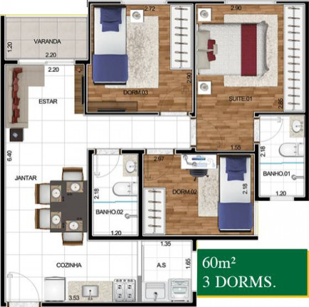 Imagem Apartamento com 2 Quartos à Venda, 6 m² em Caguassu - Sorocaba Imagem Apartamento com 2 Quartos à Venda, 6 m² em Caguassu - Sorocaba