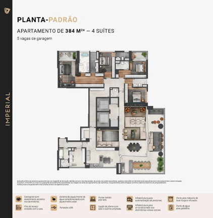 Imagem Apartamento com 3 Quartos à Venda, 218 m² em Parque Global - São Paulo Imagem Apartamento com 3 Quartos à Venda, 218 m² em Parque Global - São Paulo