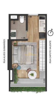 Imagem Studio com 1 Quarto à Venda, 20 m² em Pinheiros - São Paulo Imagem Studio com 1 Quarto à Venda, 20 m² em Pinheiros - São Paulo