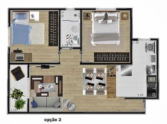 Imagem Apartamento com 2 Quartos à Venda, 60 m² em Demarchi - São Bernardo Do Campo