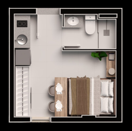 Imagem Apartamento com 1 Quarto à Venda, 14 m² em Guabirotuba - Curitiba