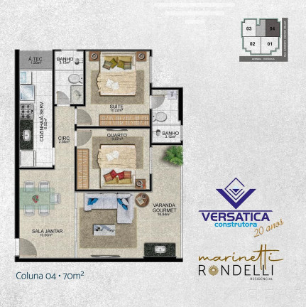 Imagem Apartamento com 2 Quartos à Venda, 78 m² em Praia Do Morro - Guarapari