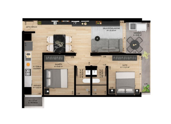 Imagem Apartamento com 2 Quartos à Venda, 70 m² em Canto Do Forte - Praia Grande