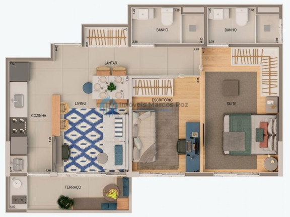 Imagem Apartamento com 2 Quartos à Venda, 45 m² em Bethaville I - Barueri