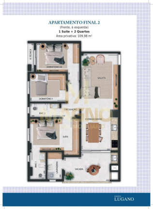 Imagem Apartamento com 2 Quartos à Venda, 94 m² em Alto Alegre - Cascavel