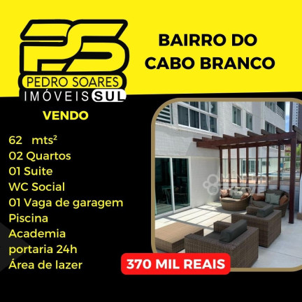 Apartamento com 2 Quartos à Venda, 62 m² em Cabo Branco - João Pessoa