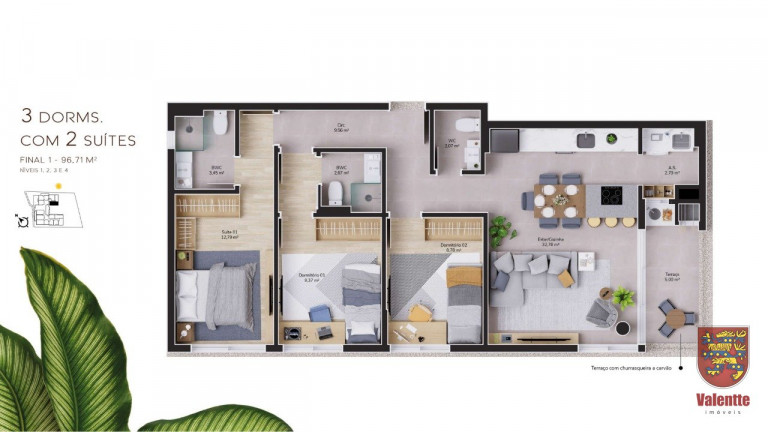 Imagem Apartamento com 3 Quartos à Venda, em Cacupé - Florianópolis Imagem Apartamento com 3 Quartos à Venda, em Cacupé - Florianópolis