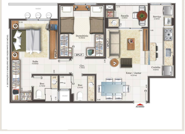 Imagem Apartamento com 2 Quartos à Venda, 69 m² em Estreito - Florianópolis Imagem Apartamento com 2 Quartos à Venda, 69 m² em Estreito - Florianópolis