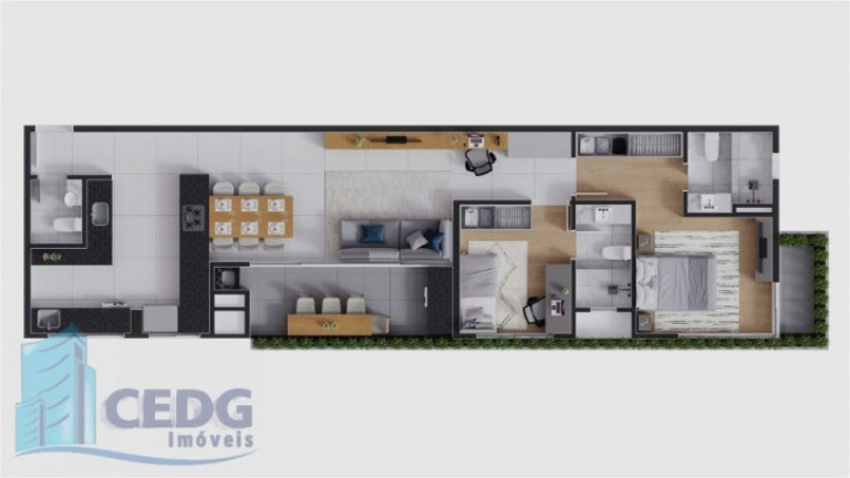 Imagem Apartamento com 2 Quartos à Venda, 87 m² em Cabral - Curitiba