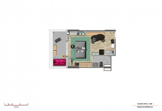 Imagem Studio com 1 Quarto à Venda, 31 m² em Centro - São Paulo Imagem Studio com 1 Quarto à Venda, 31 m² em Centro - São Paulo