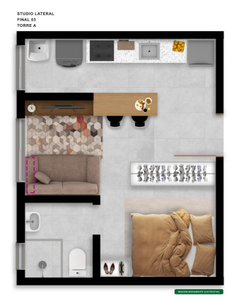 Imagem Apartamento com 1 Quarto à Venda, 30 m² em Aparecida - Alvorada