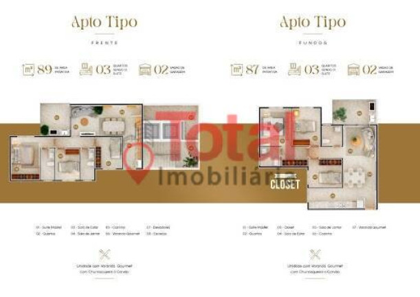 Imagem Apartamento com 3 Quartos à Venda,  em Bela Vista - Ipatinga