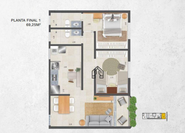 Apartamento com 2 Quartos à Venda, 69 m² em Barcelona - São Caetano Do Sul