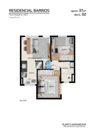 Imagem Apartamento com 2 Quartos à Venda, 37 m² em Itaquera - São Paulo