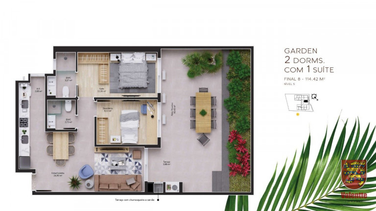Imagem Apartamento com 2 Quartos à Venda, em Cacupé - Florianópolis Imagem Apartamento com 2 Quartos à Venda, em Cacupé - Florianópolis