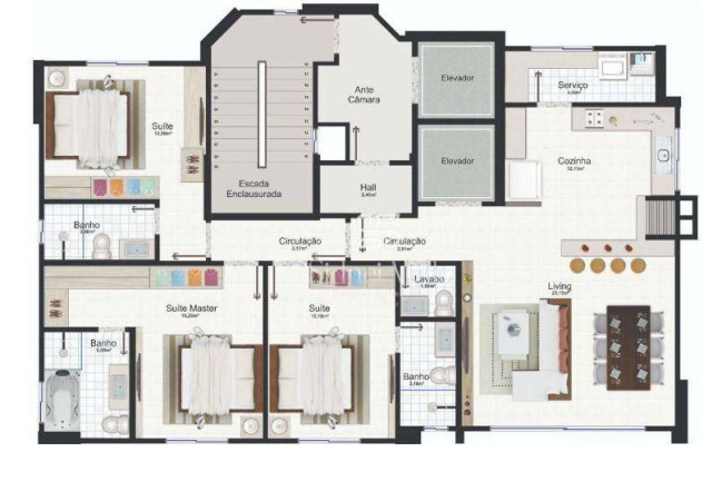 Imagem Apartamento com 3 Quartos à Venda, 115 m² em 2 Quadra Norte - Balneário Camboriú